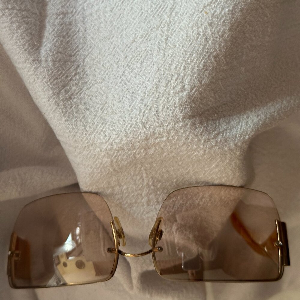 Vintage Interlocking Chanel Square Sunglasses - image 5